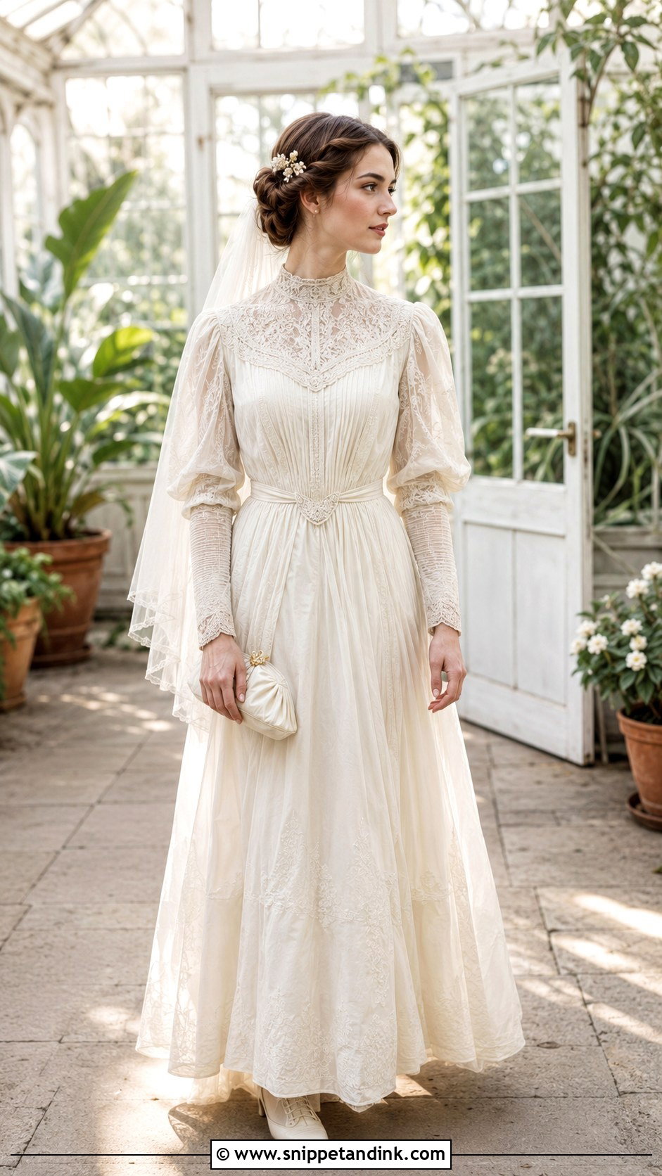 Edwardian Lace Antique Wedding Dress - Snippet and Ink - 20 Antique Wedding Dresses