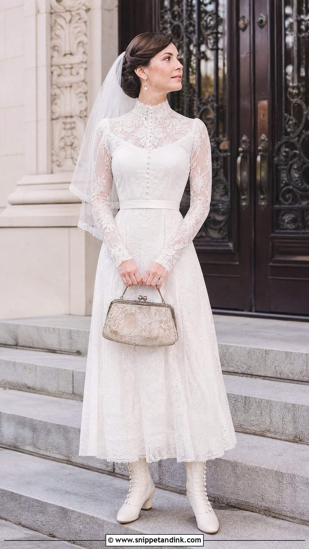 Edwardian Lace Civil Wedding Dress - Snippet and Ink - 20 Vintage Civil Wedding Dress Ideas