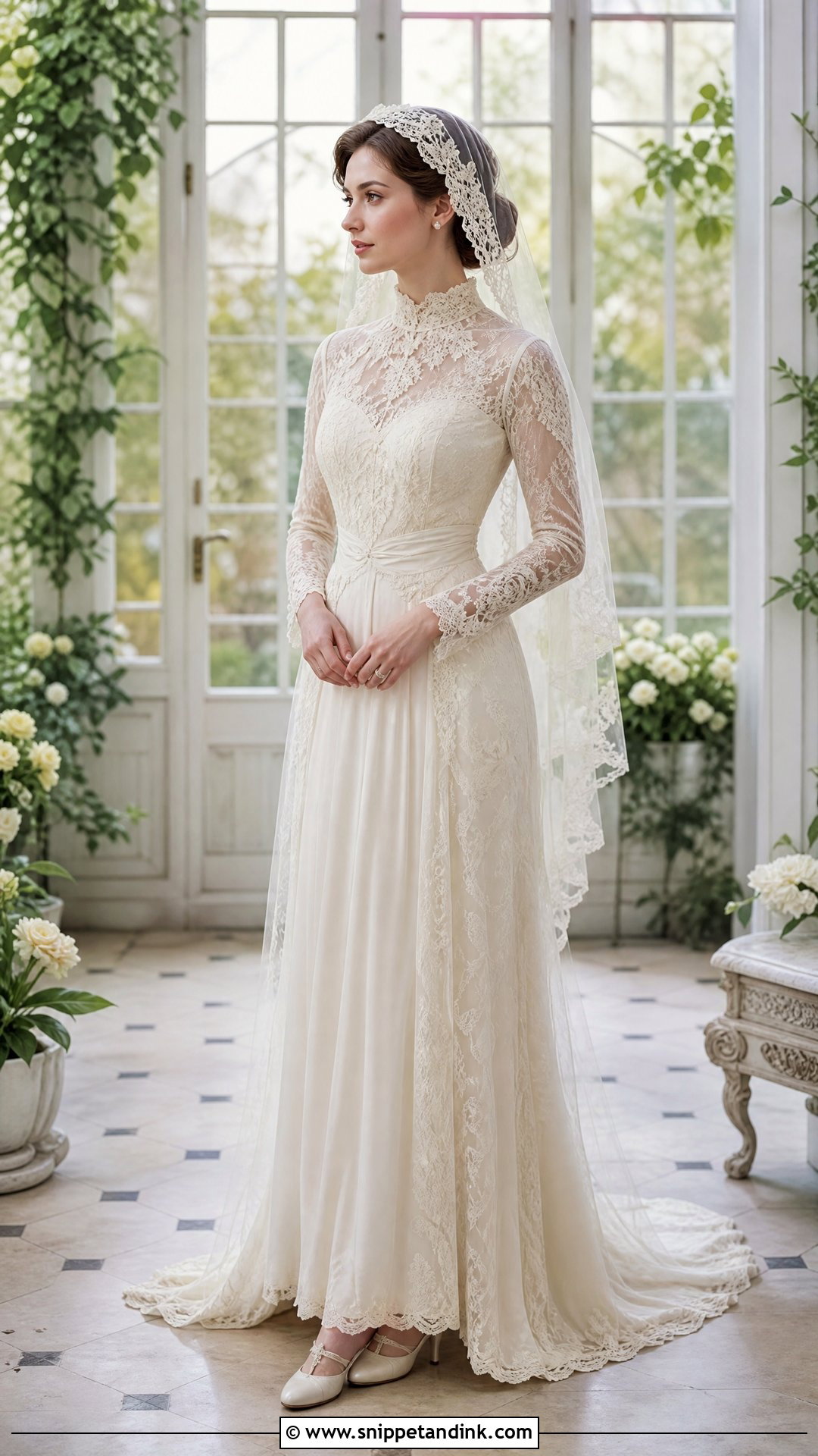 Edwardian Lace Vintage Bridal Gown - Snippet and Ink - 20 Vintage Bridal Gown Ideas