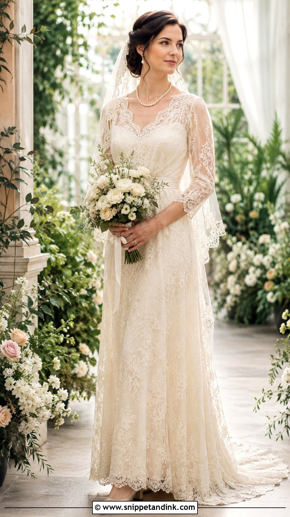 Edwardian Lace Wedding Dress - Snippet and Ink - 25 Retro Wedding Dress Ideas