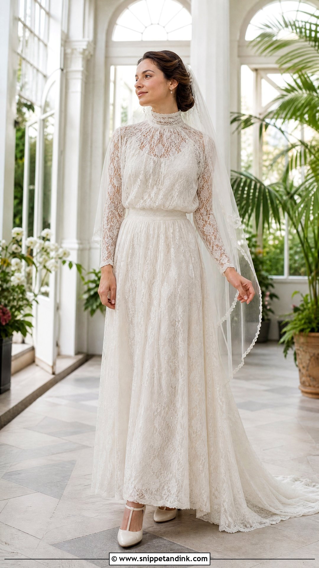 Edwardian Lace Wedding Dress - Snippet and Ink - 25 Vintage Long Sleeve Wedding Dress Ideas