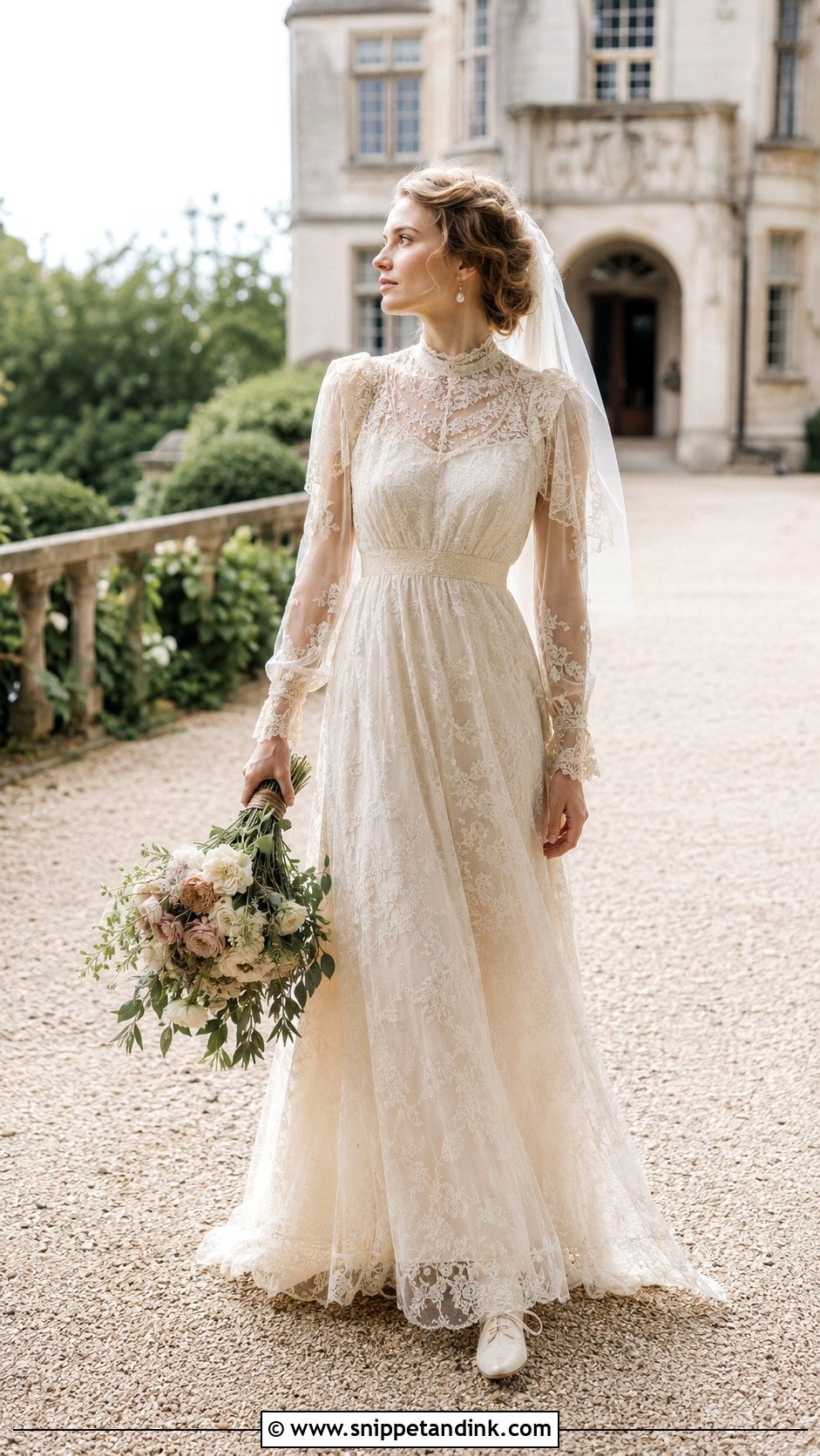Edwardian Lace Wedding Dress - Snippet and Ink - 25 Vintage Wedding Dress Aesthetic Ideas