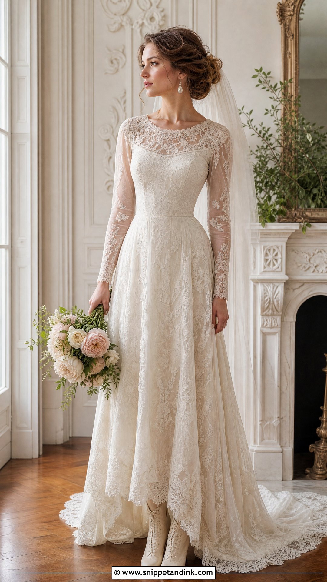 Edwardian Lace Wedding Dress - Snippet and Ink - 20 Vintage Retro Wedding Dress Ideas