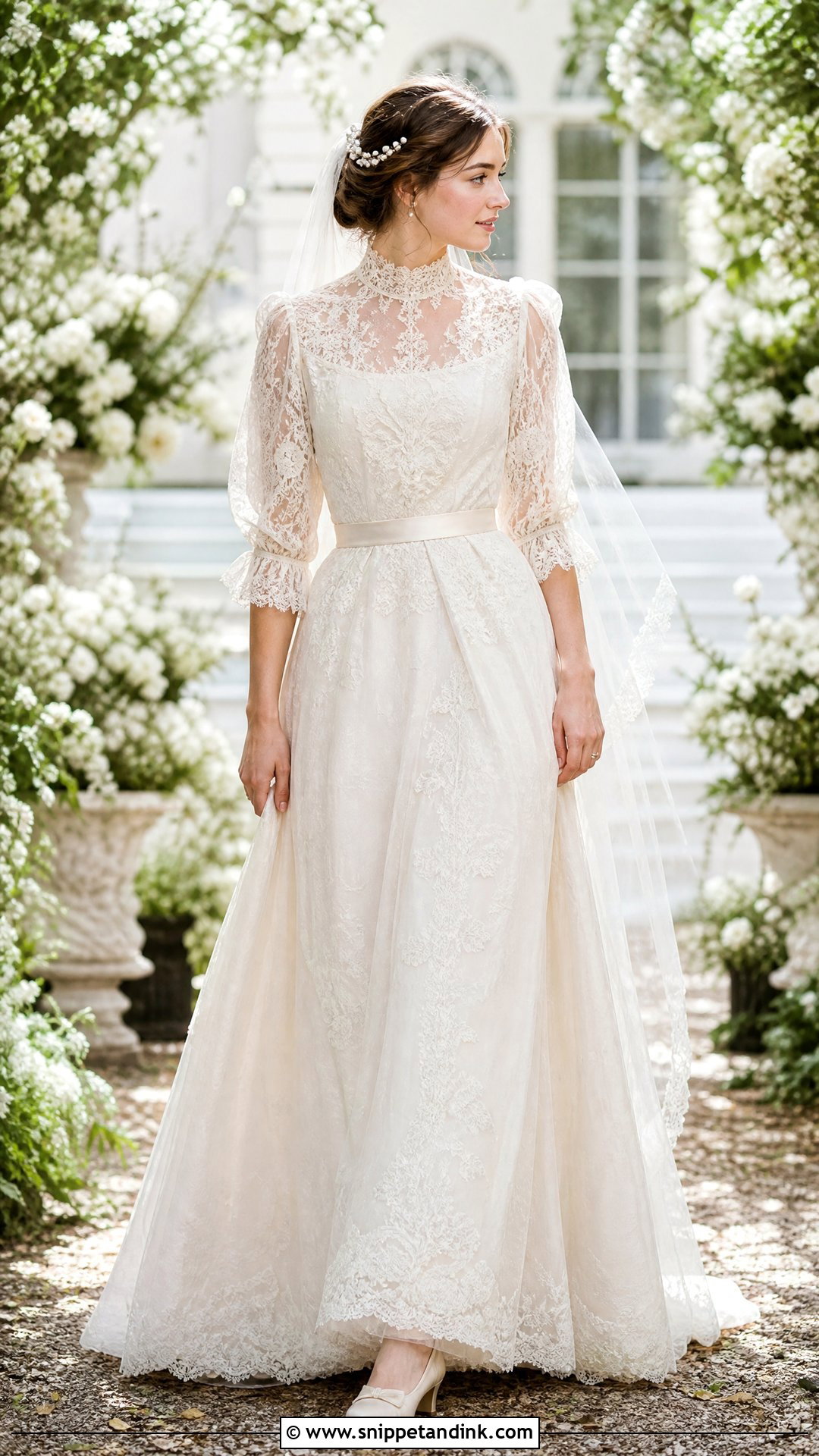 Edwardian Lace Wedding Gown - Snippet and Ink - 20 Vintage Classy Wedding Gown Ideas