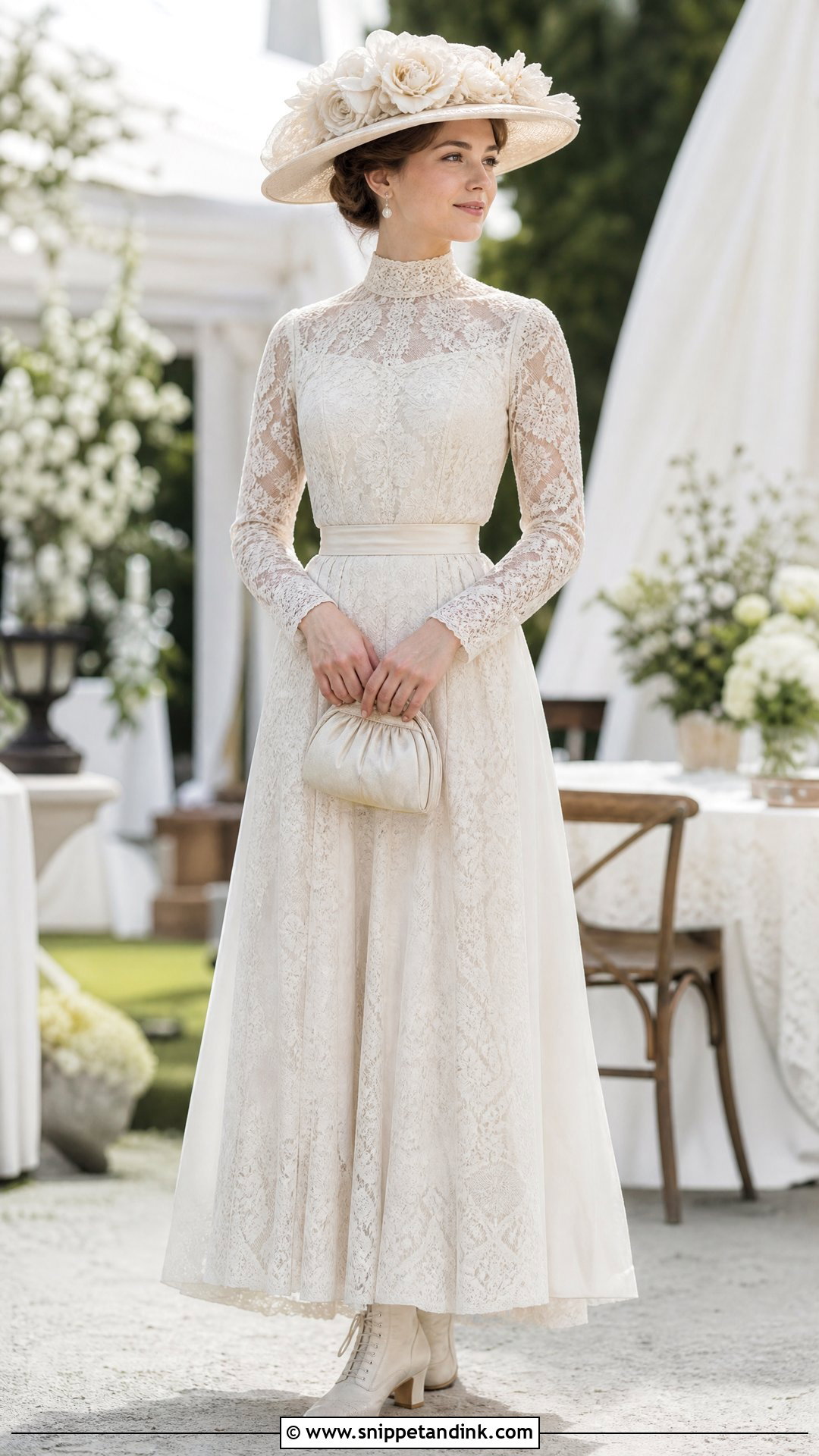 Edwardian Retro Bridal Lace Ensemble - Snippet and Ink - 20 Retro Bridal Ideas