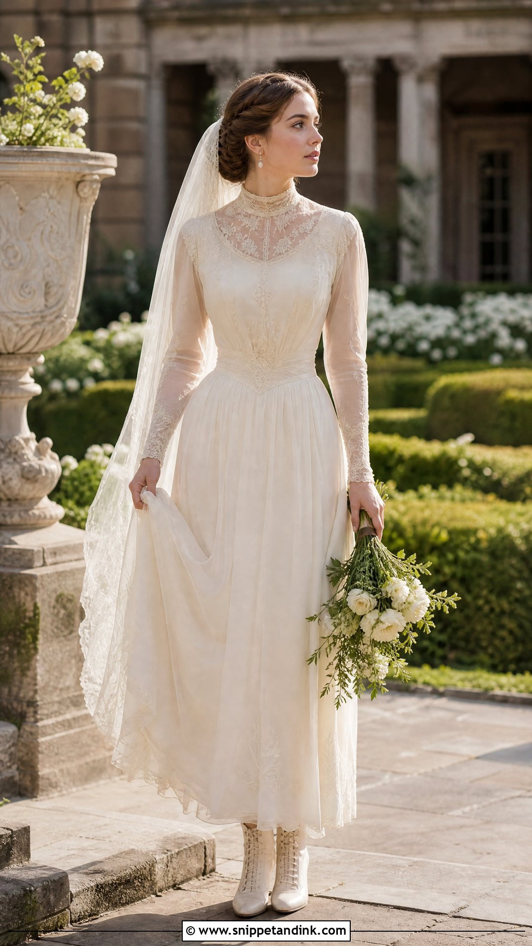 Edwardian Tea Bridal Gown - Snippet and Ink - 20 Vintage Bridal Gowns
