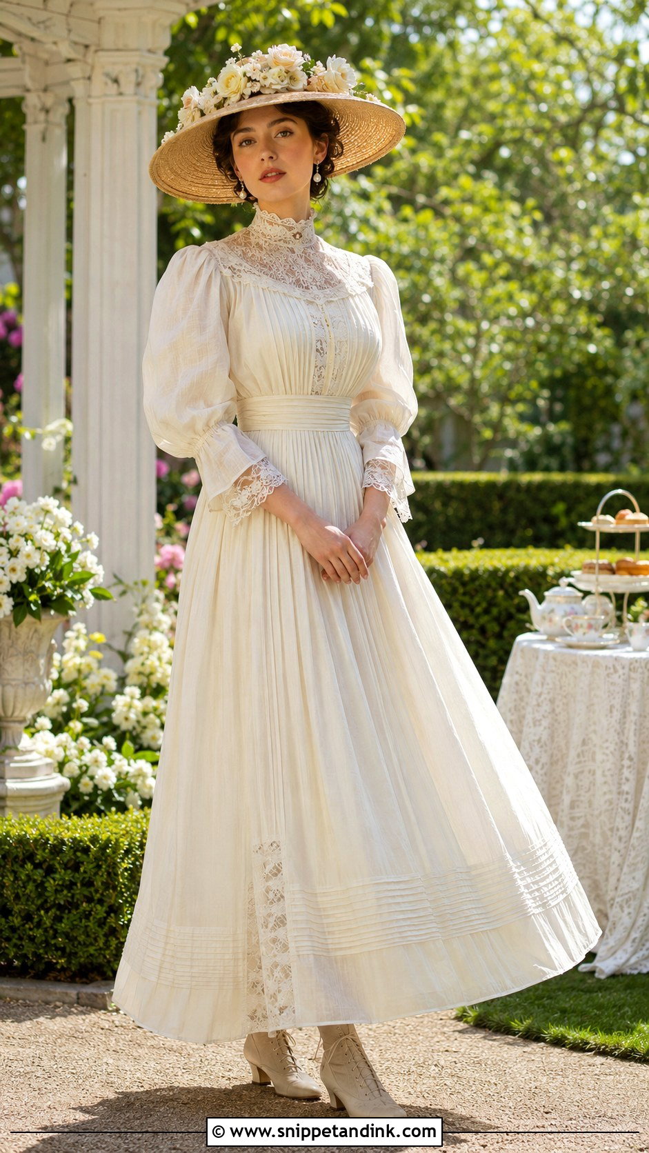 Edwardian Tea Gown Outfit - Snippet and Ink - 20 Tea Gown Ideas
