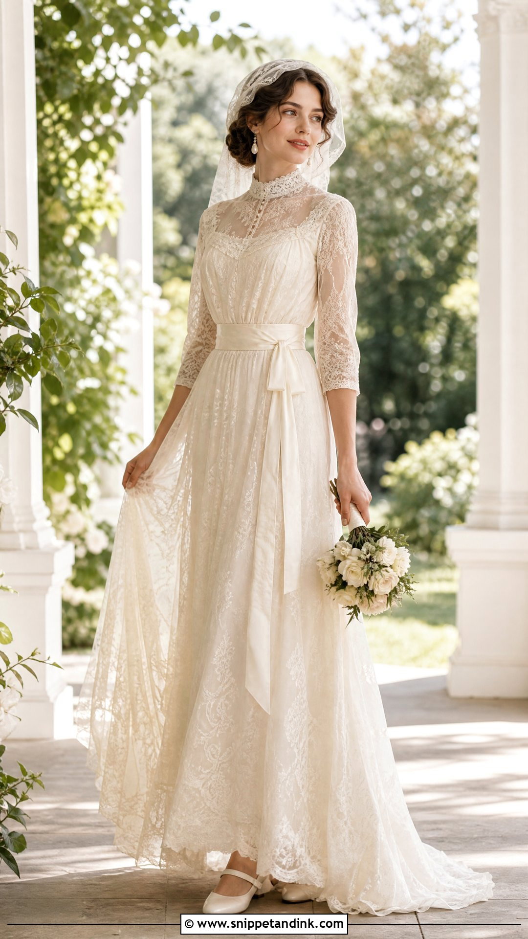 Edwardian Tea Gown Wedding Dress - Snippet and Ink - 25 Antique Wedding Dress Ideas