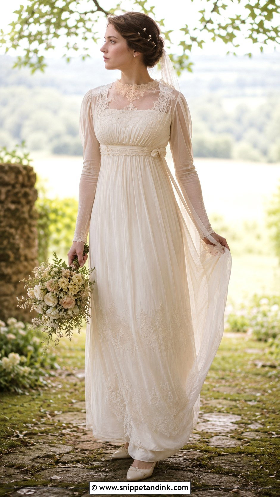 Edwardian Wedding Dress With Empire Waist - Snippet and Ink - 25 Edwardian Wedding Dress Ideas