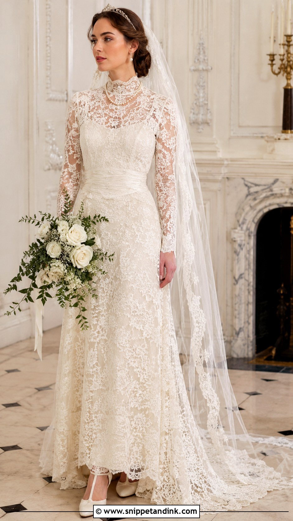 Edwardian Wedding Dress With Lace Overlay - Snippet and Ink - 25 Edwardian Wedding Dress Ideas