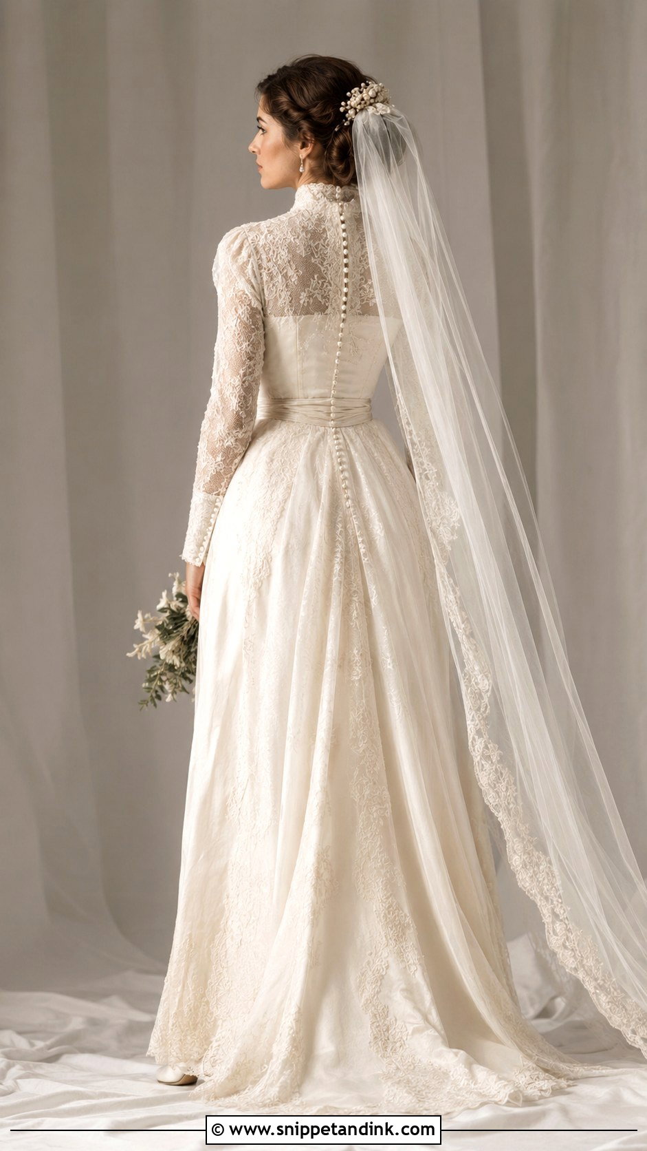 Edwardian Wedding Dress With Pearl Buttons - Snippet and Ink - 25 Edwardian Wedding Dress Ideas