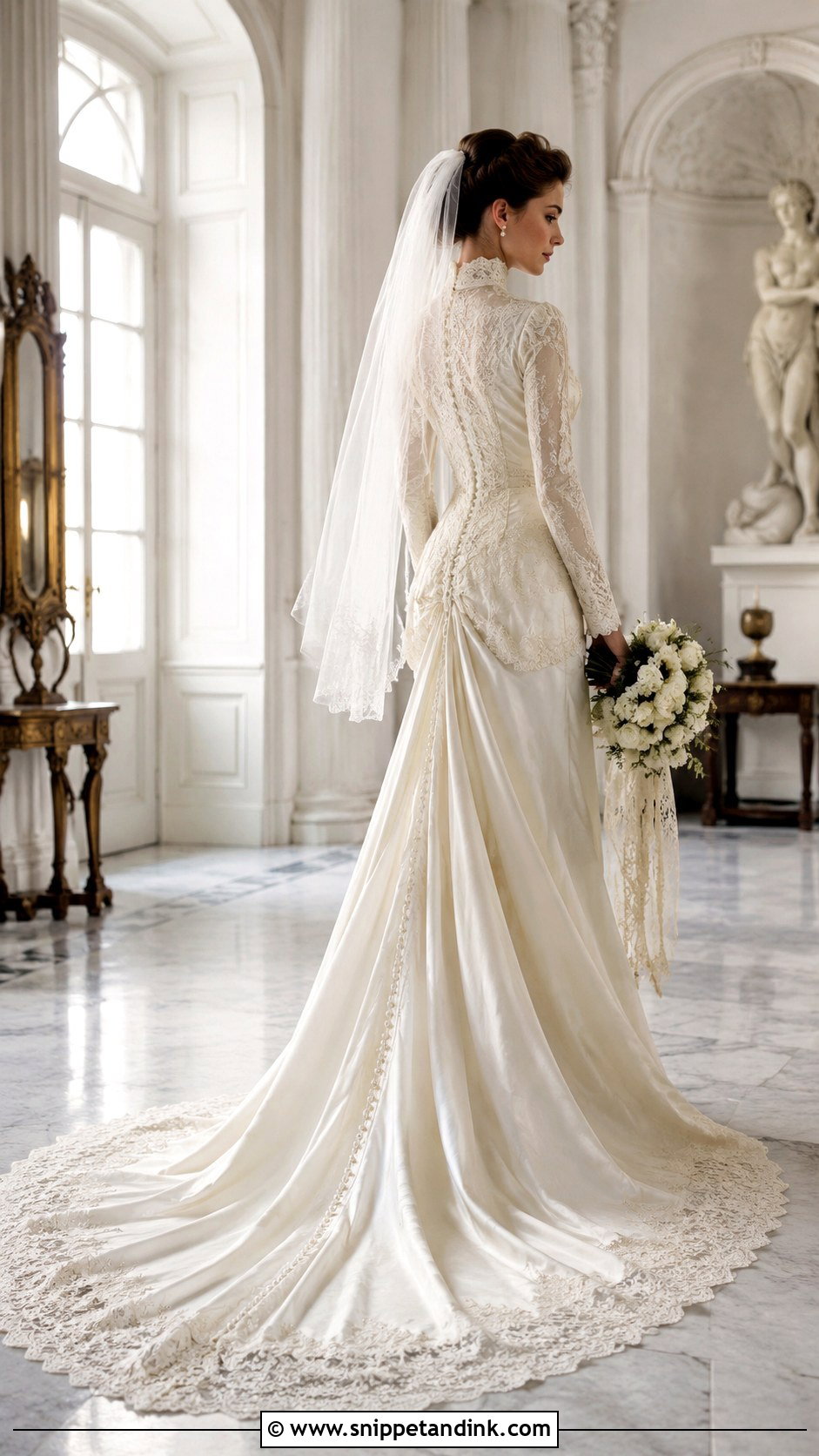 Edwardian Wedding Dress With Train - Snippet and Ink - 25 Edwardian Wedding Dress Ideas