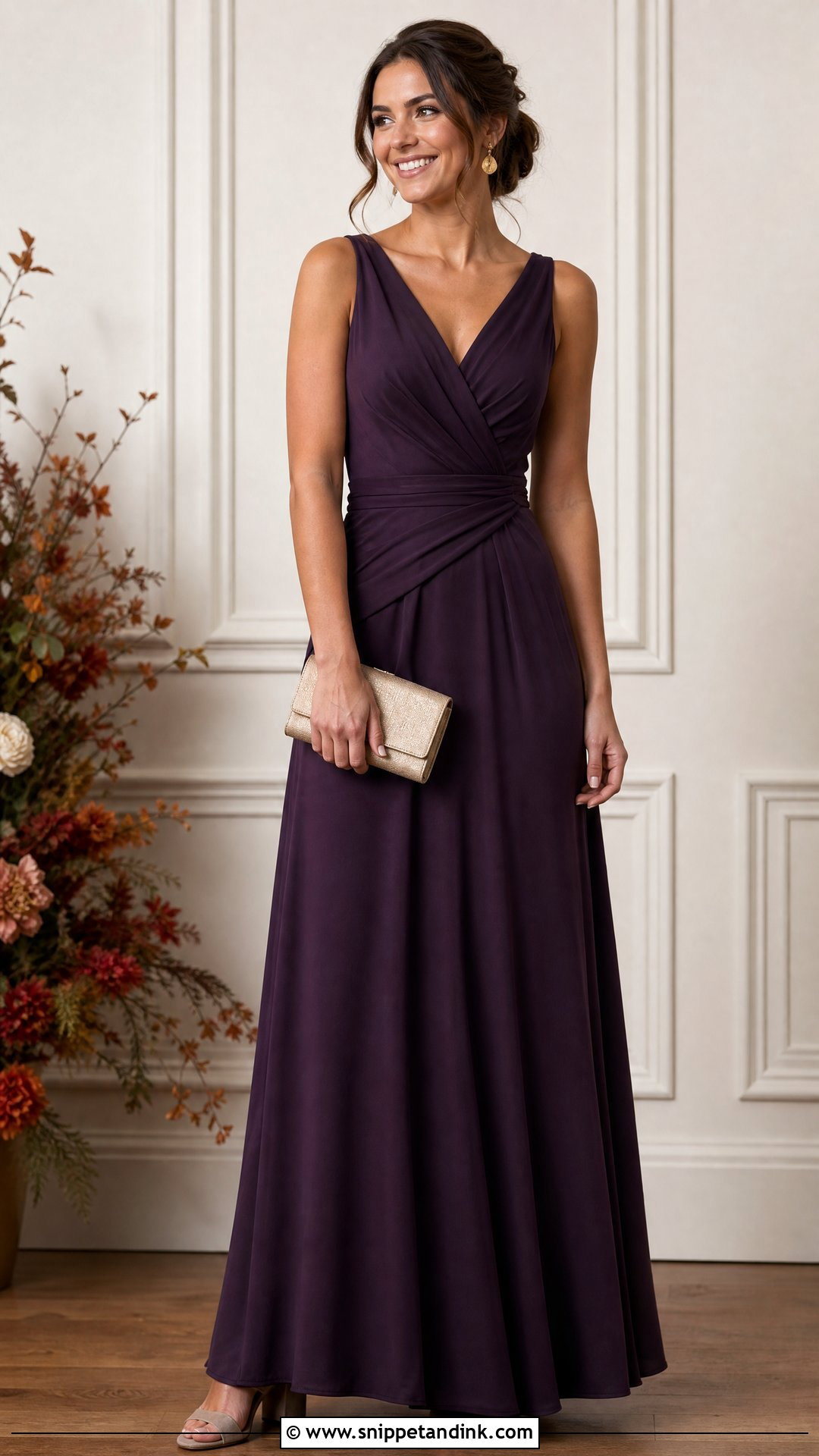 Eggplant Wrap Maid of Honor Dress - Snippet and Ink - 20 Purple Maid of Honor Dress Ideas