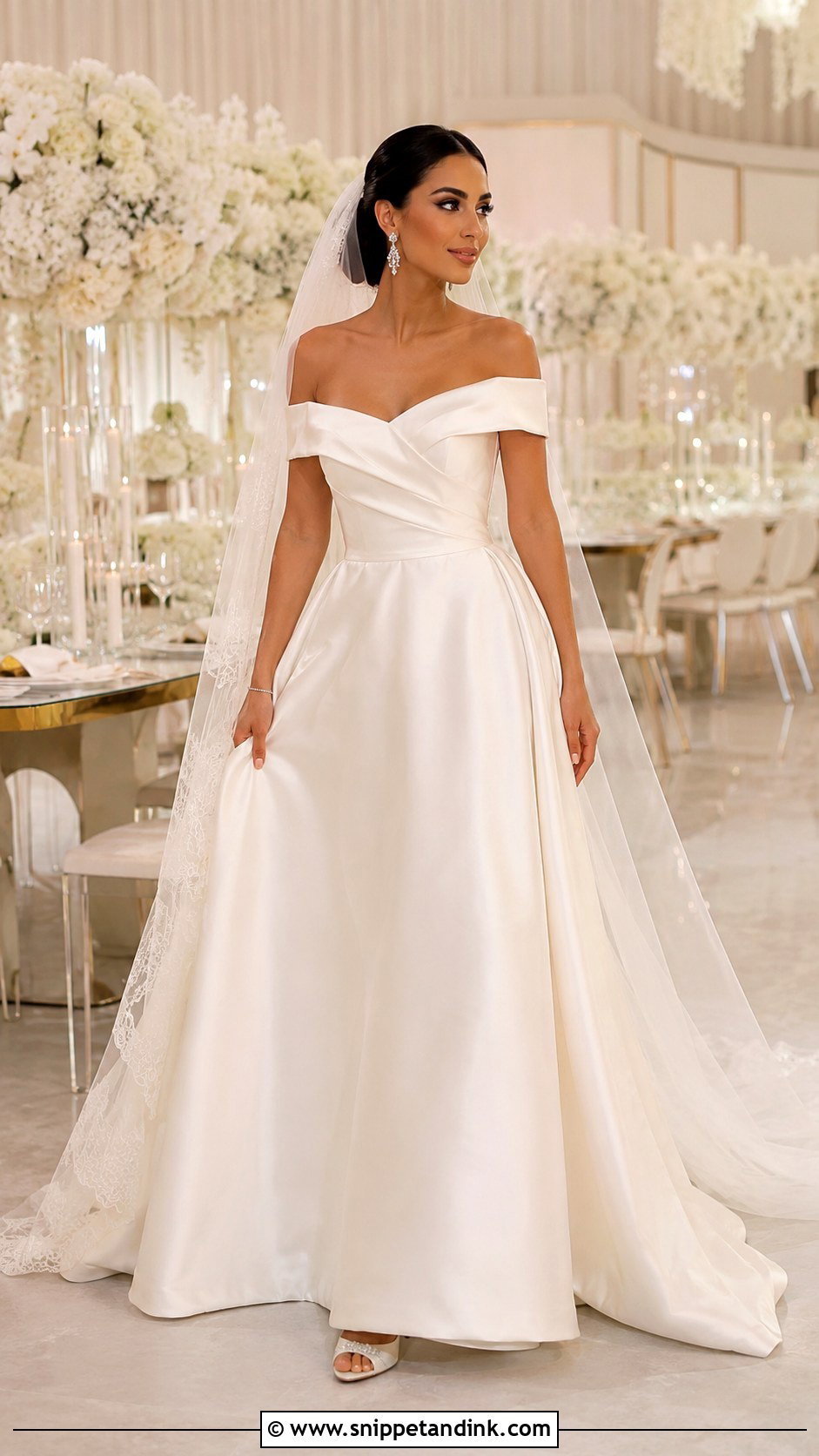 Egyptian Off Shoulder Wedding Dress - Snippet and Ink - 25 Egyptian Wedding Dress Ideas