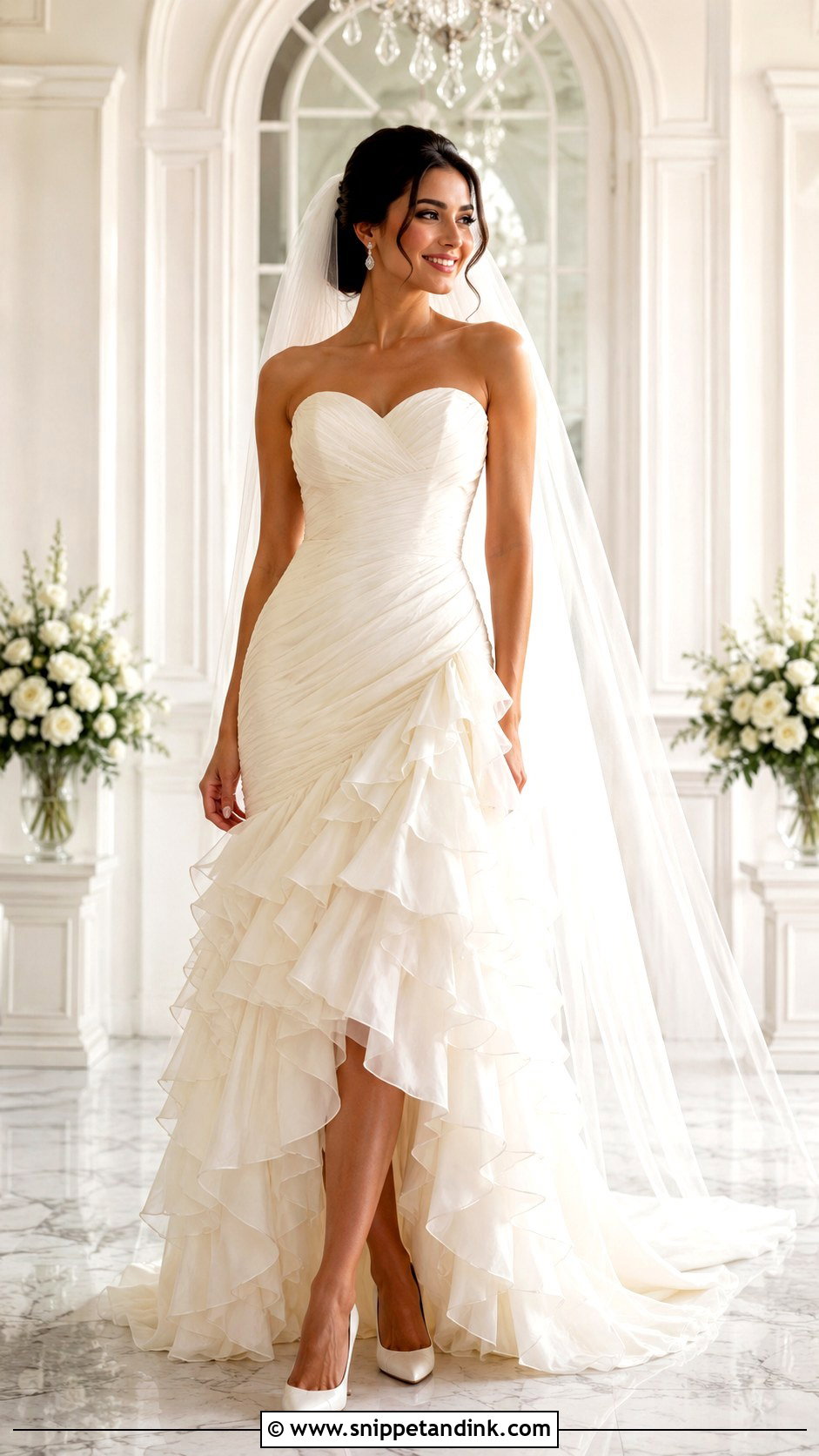 Egyptian Ruffle Wedding Dress - Snippet and Ink - 25 Egyptian Wedding Dress Ideas