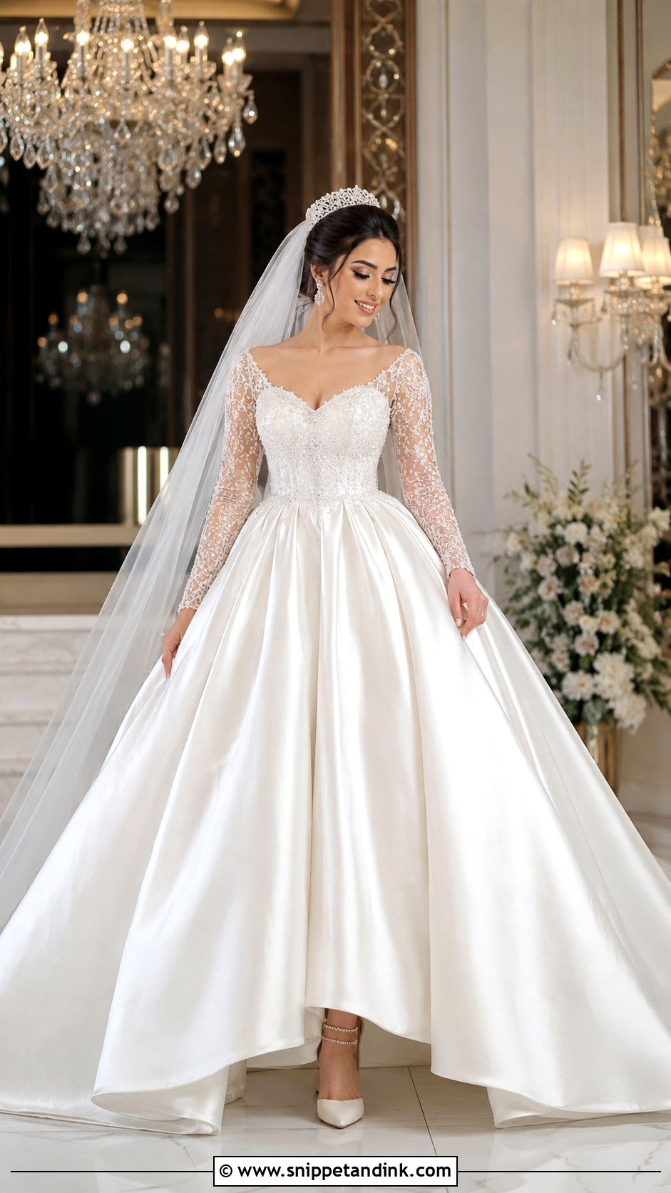 Egyptian White Ball Gown Wedding Dress - Snippet and Ink - 25 Egyptian Wedding Dress Ideas