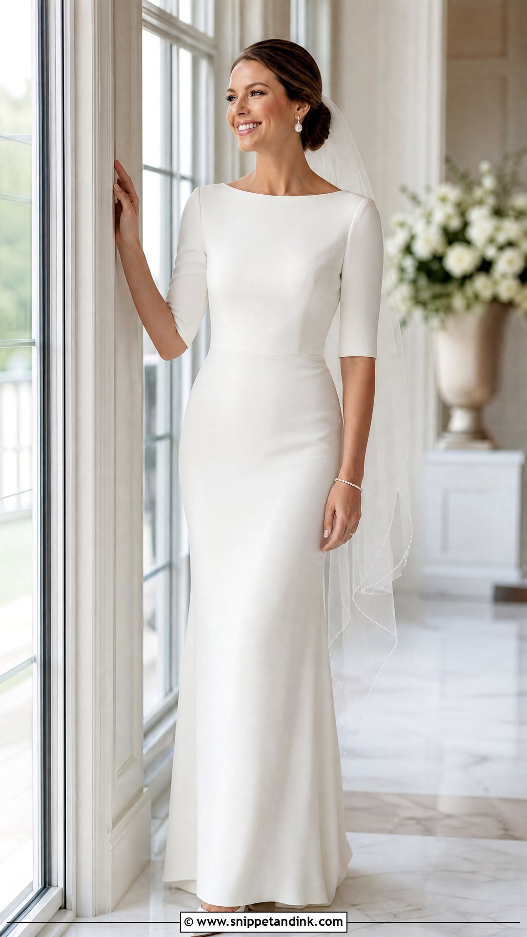 Elbow Length Sleeve Wedding Dress - Snippet and Ink - 20 Simple Wedding Dress Sleeves