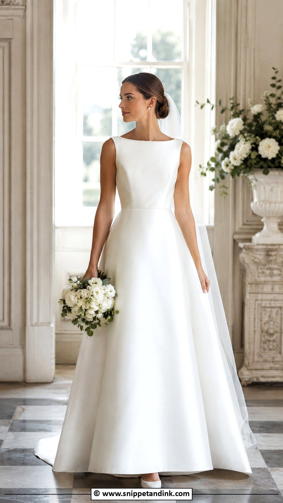 Elegant Boat Neck Wedding Dress - Snippet and Ink - 35 Simple Elegant Wedding Dress Ideas