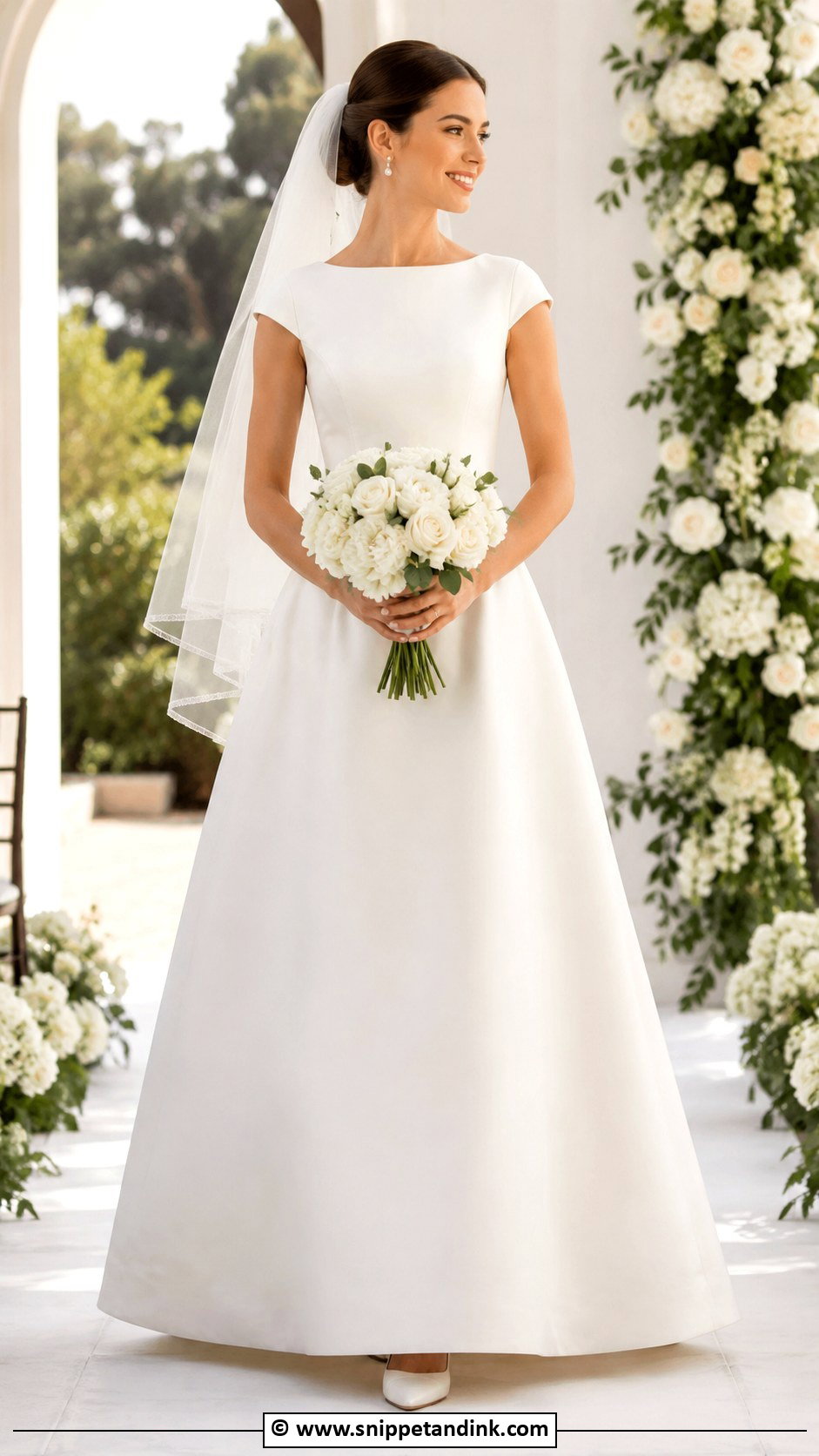 Elegant Cap Sleeve Wedding Dress - Snippet and Ink - 35 Simple Elegant Wedding Dress Ideas
