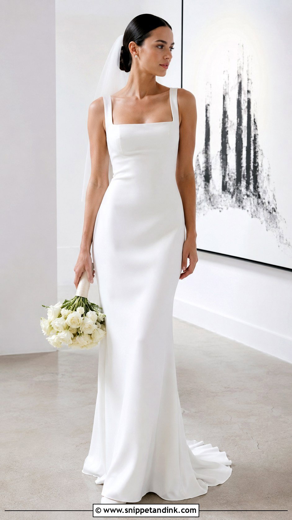 Elegant Crepe Column Wedding Dress - Snippet and Ink - 25 Wedding Dresses Simple Elegant Classy