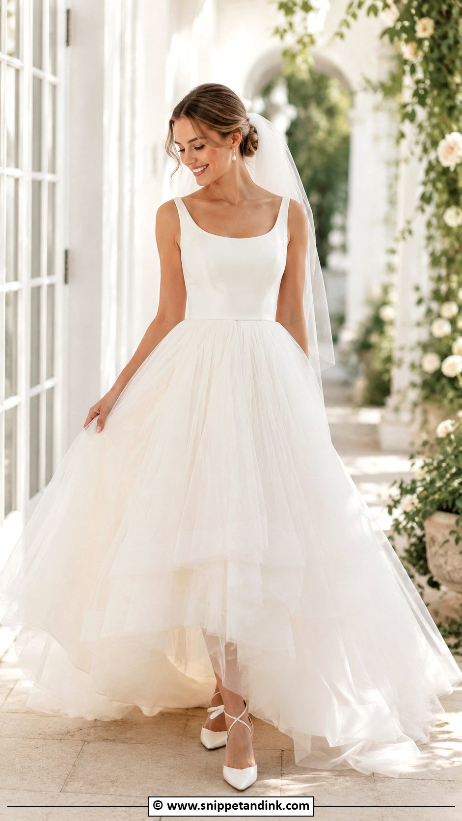 Elegant Tulle A Line Wedding Dress - Snippet and Ink - 35 Simple Elegant Wedding Dress Ideas