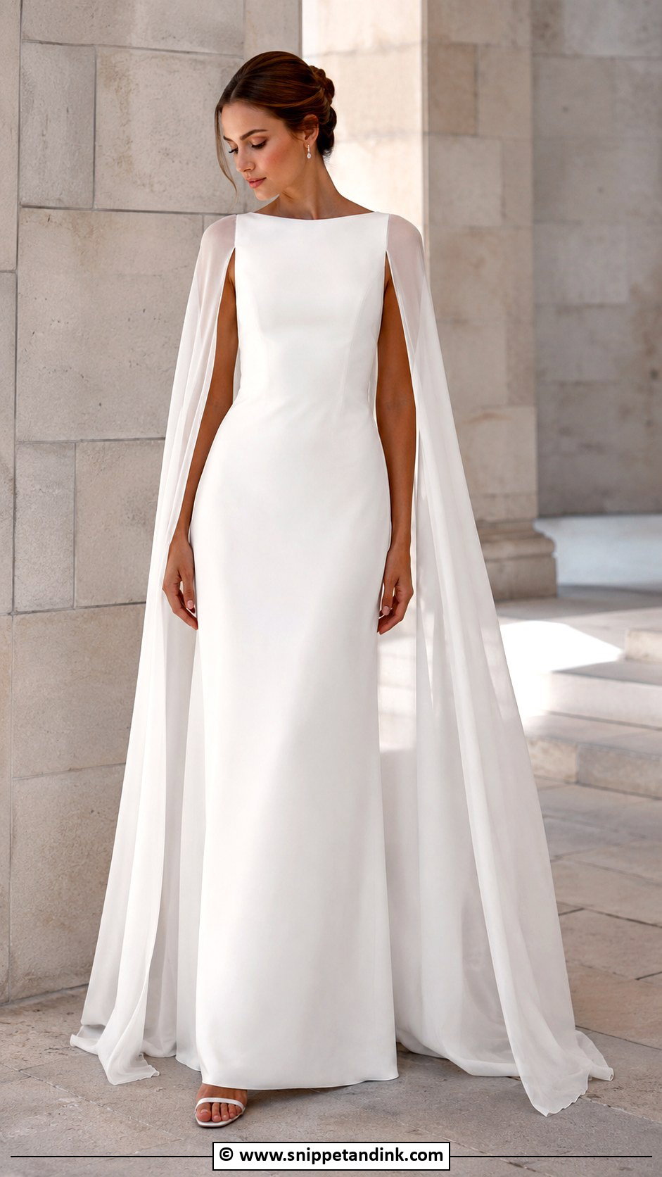 Elegant Wedding Dress With Cape - Snippet and Ink - 35 Simple Elegant Wedding Dress Ideas