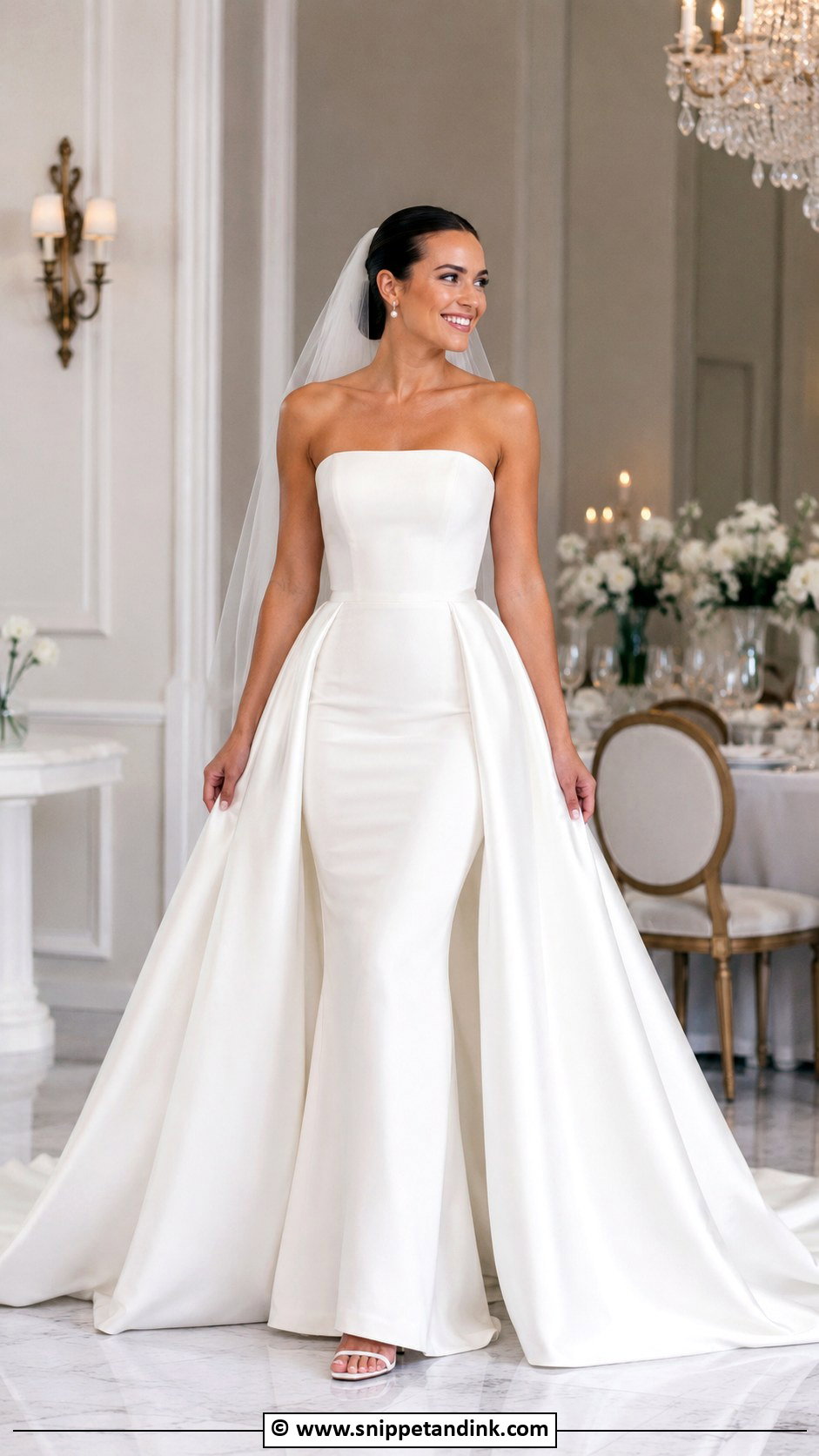 Elegant Wedding Dress With Overskirt - Snippet and Ink - 35 Simple Elegant Wedding Dress Ideas