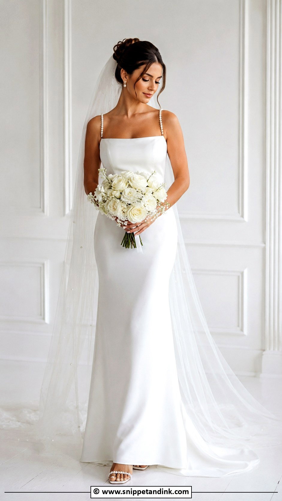 Elegant Wedding Dress With Pearl Details - Snippet and Ink - 35 Simple Elegant Wedding Dress Ideas