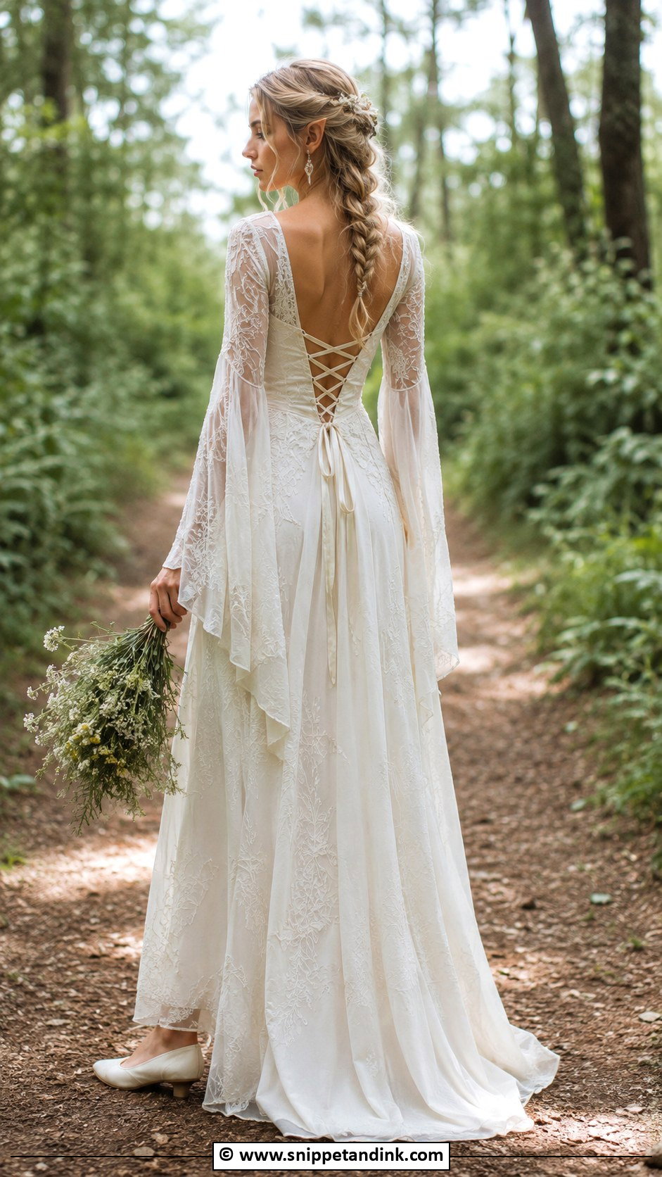 Elf Wedding Dress With A Lace Up Back - Snippet and Ink - 25 Elf Wedding Dress Ideas