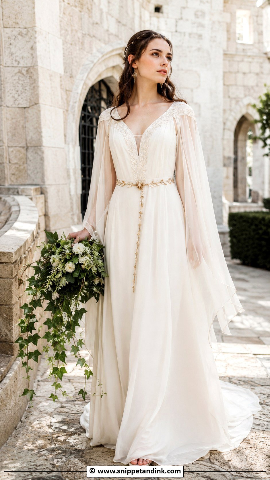 Elf Wedding Dress With A Medieval Belt - Snippet and Ink - 25 Elf Wedding Dress Ideas