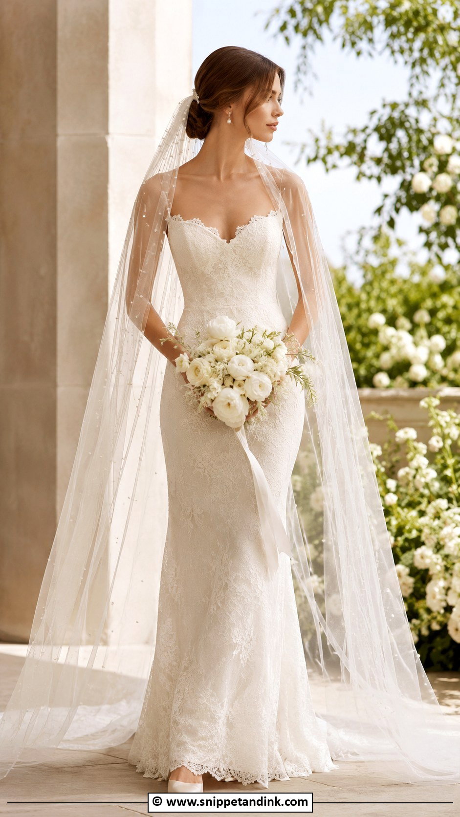 Elf Wedding Dress With A Pearl Veil - Snippet and Ink - 25 Elf Wedding Dress Ideas