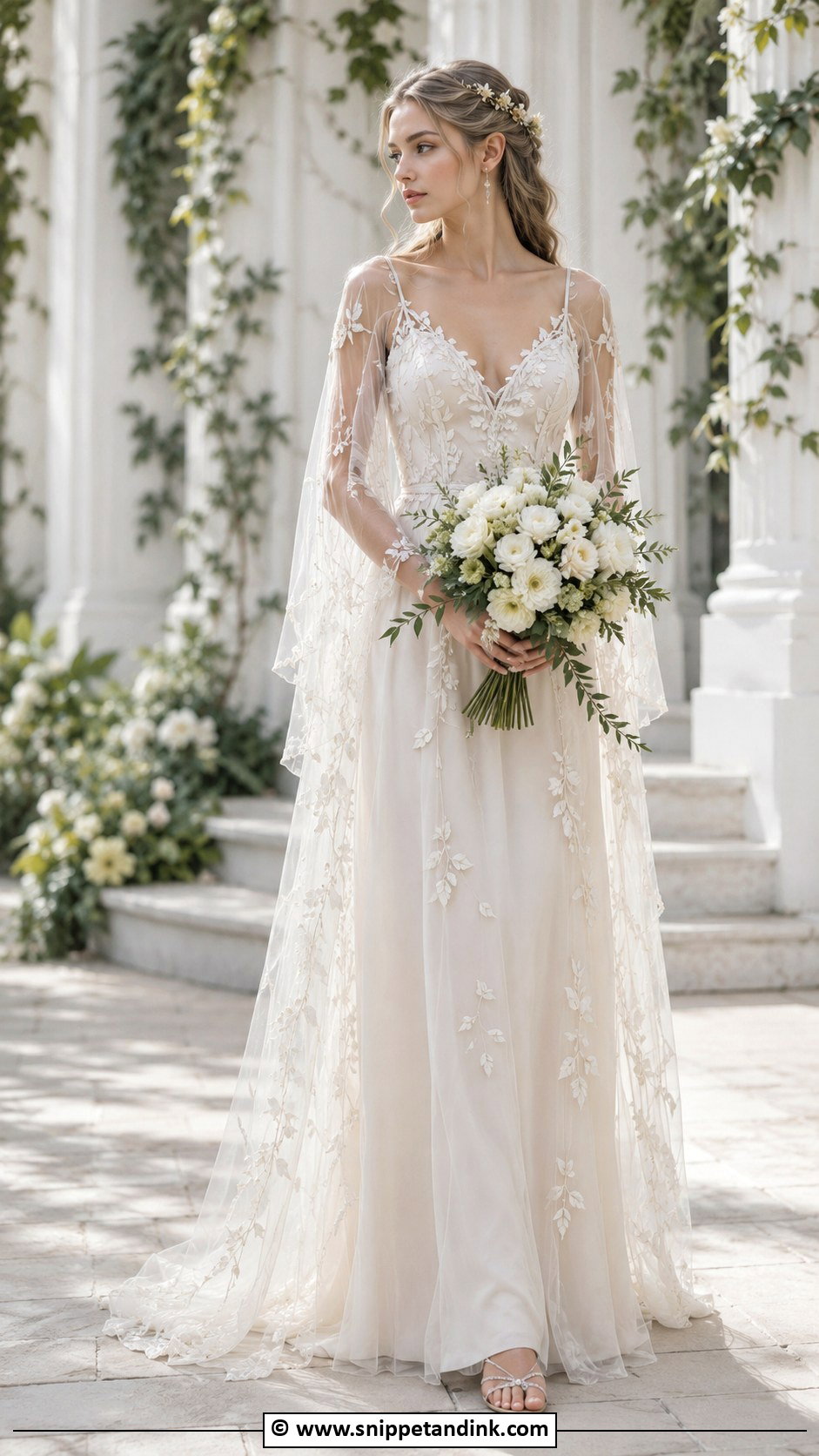 Elf Wedding Dress With A Sheer Overlay - Snippet and Ink - 25 Elf Wedding Dress Ideas