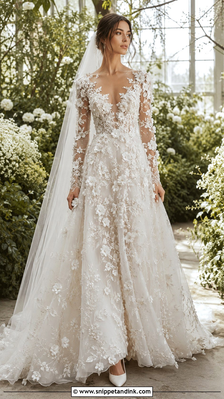 Elie Saab 3D Floral Wedding Dress - Snippet and Ink - 20 Elle Saab Wedding Dresses