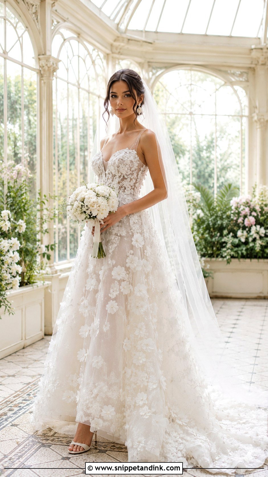Elie Saab 3D Floral Wedding Gown - Snippet and Ink - 20 Ellie Saab Bridal Gown Ideas