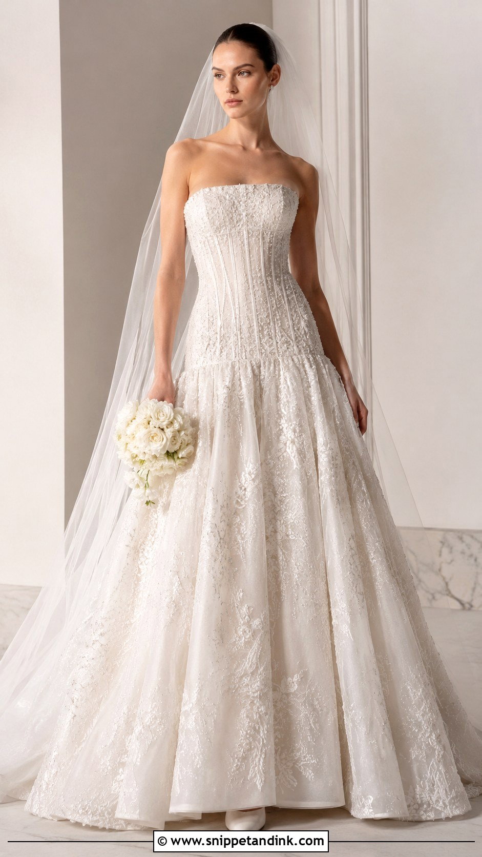 Elie Saab 3D Flower Wedding Dress - Snippet and Ink - 30 Elie Saab Wedding Dress Ideas