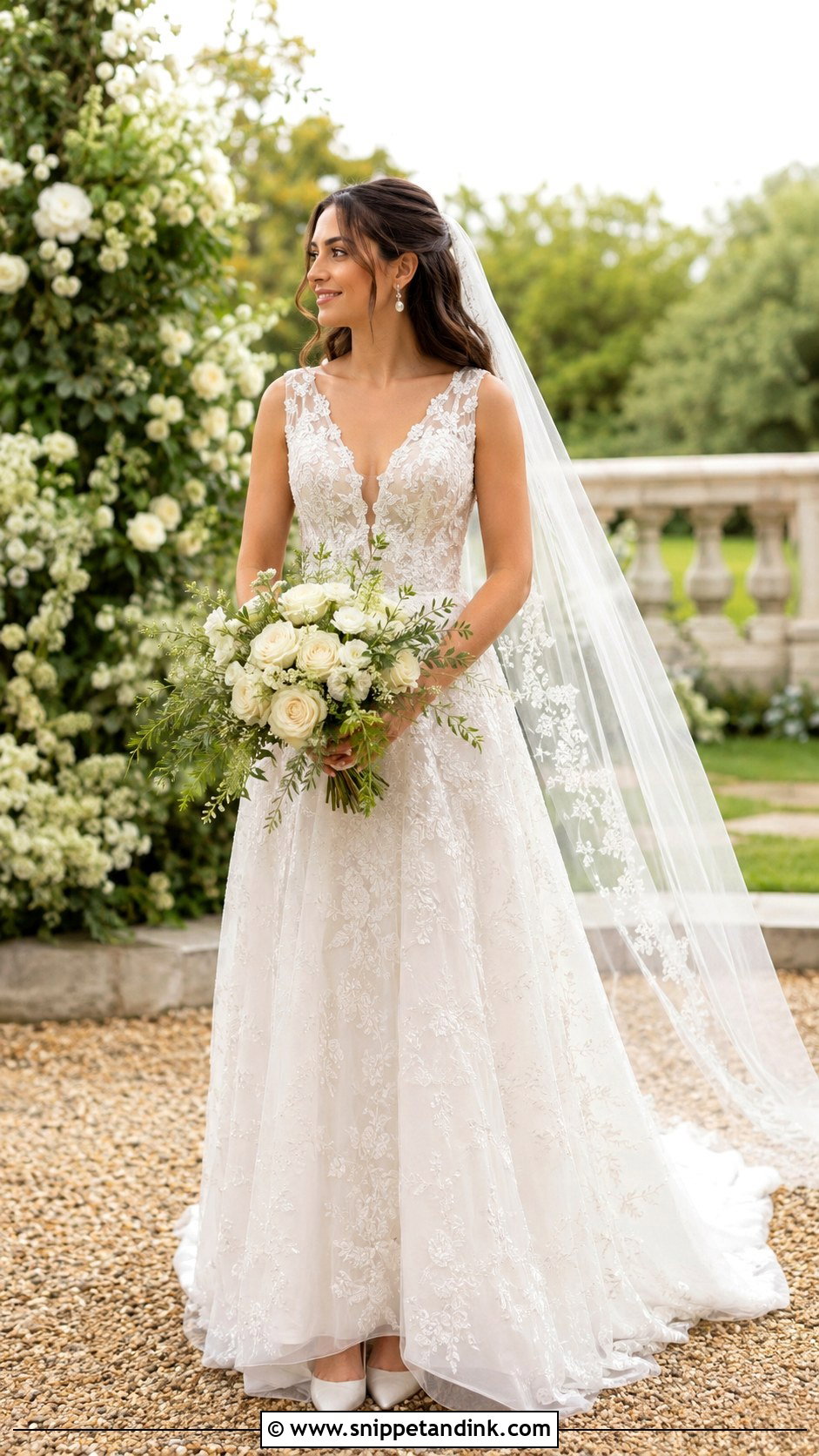 Elie Saab A Line Lace Wedding Dress - Snippet and Ink - 20 Elie Saab Wedding Dresses