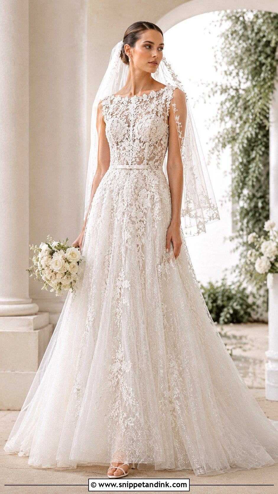 Elie Saab A Line Wedding Dress - Snippet and Ink - 30 Elie Saab Wedding Dress Ideas