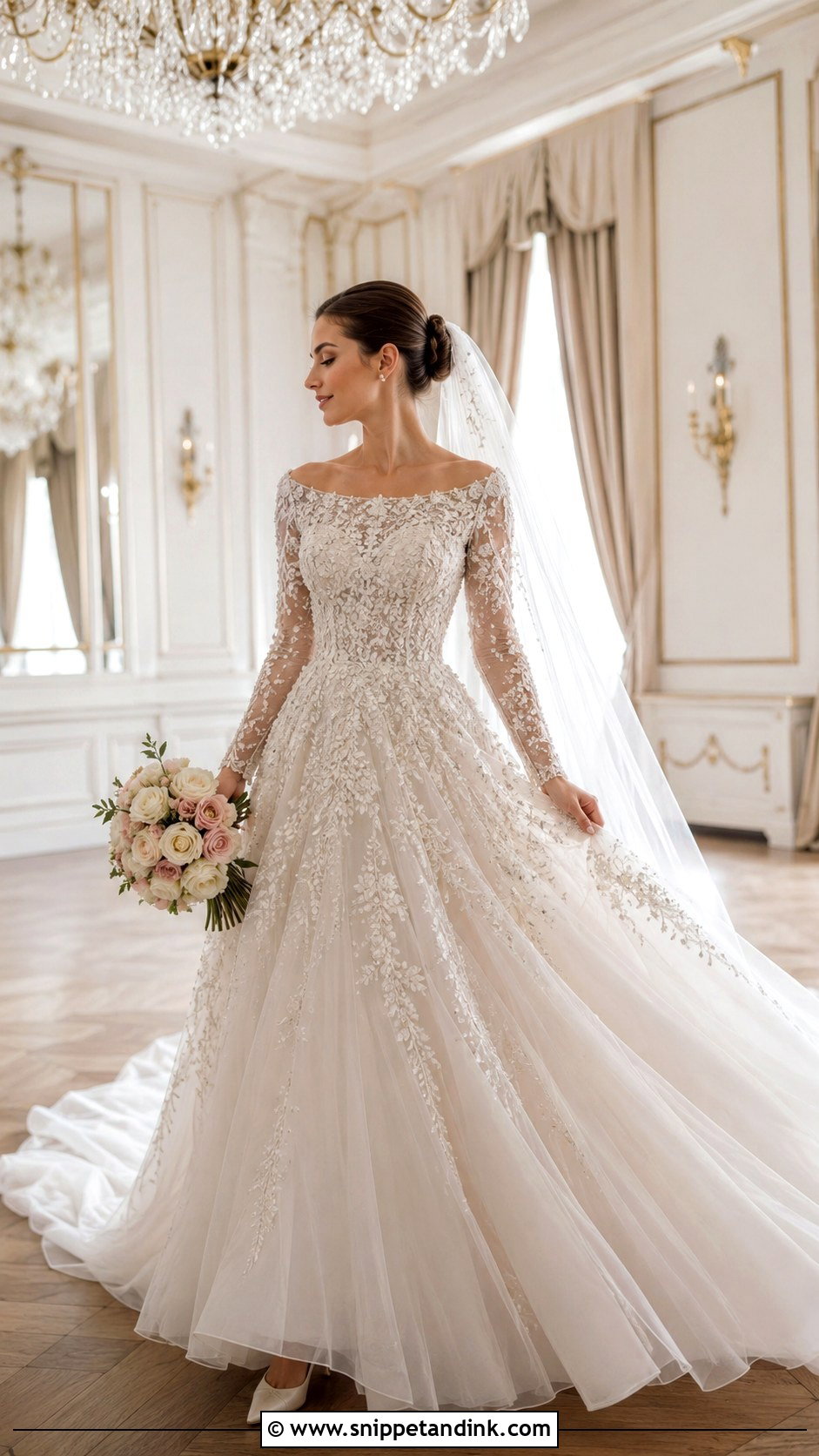 Elie Saab Ballerina Neckline Gown - Snippet and Ink - 20 Ellie Saab Bridal Gown Ideas