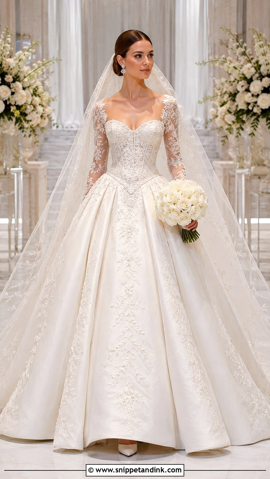 Elie Saab Basque Waist Wedding Dress - Snippet and Ink - 20 Elie Saab Wedding Dresses