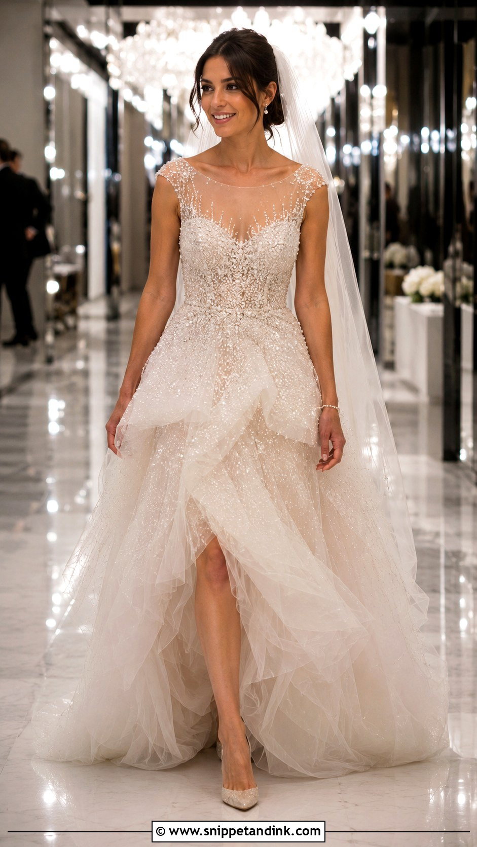 Elie Saab Beaded Tulle Wedding Dress - Snippet and Ink - 20 Elle Saab Wedding Dresses