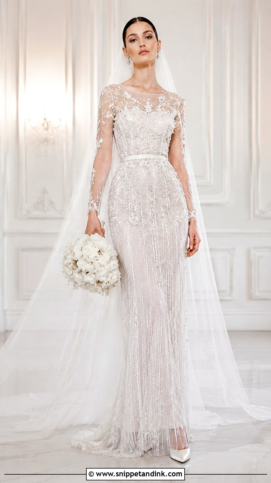 Elie Saab Beaded Wedding Dress - Snippet and Ink - 30 Elie Saab Wedding Dress Ideas