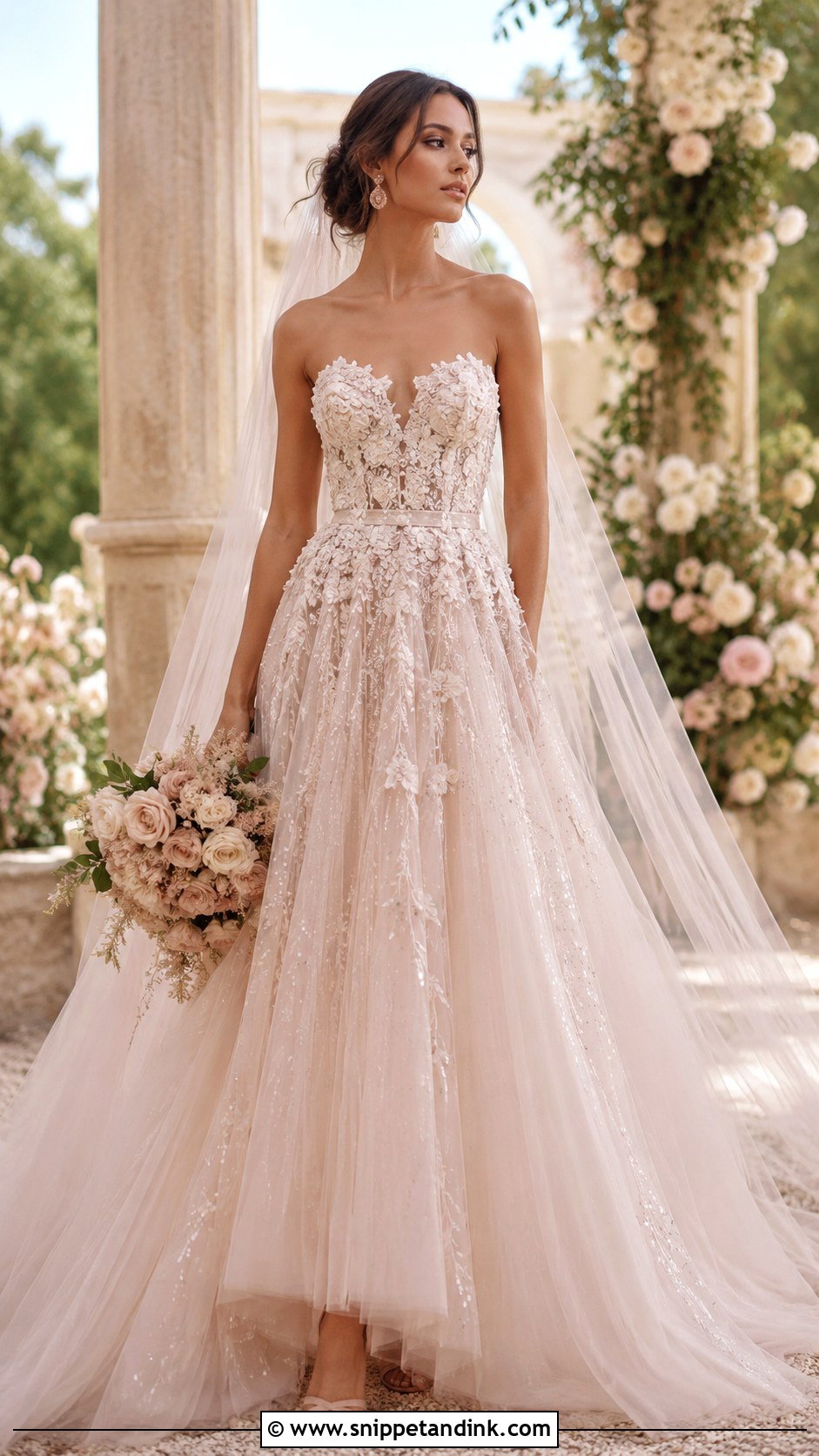 Elie Saab Blush Wedding Gown - Snippet and Ink - 25 Ellie Saab Wedding Gown Ideas