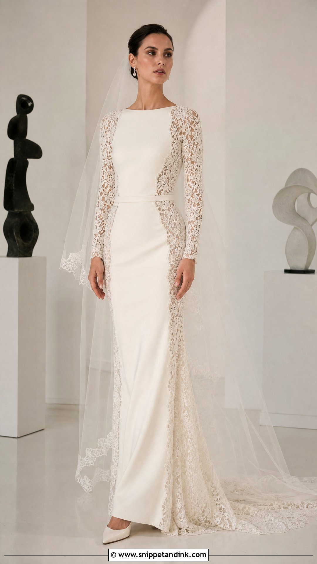 Elie Saab Column Bridal Dress Look - Snippet and Ink - 25 Eli Saab Bridal Ideas