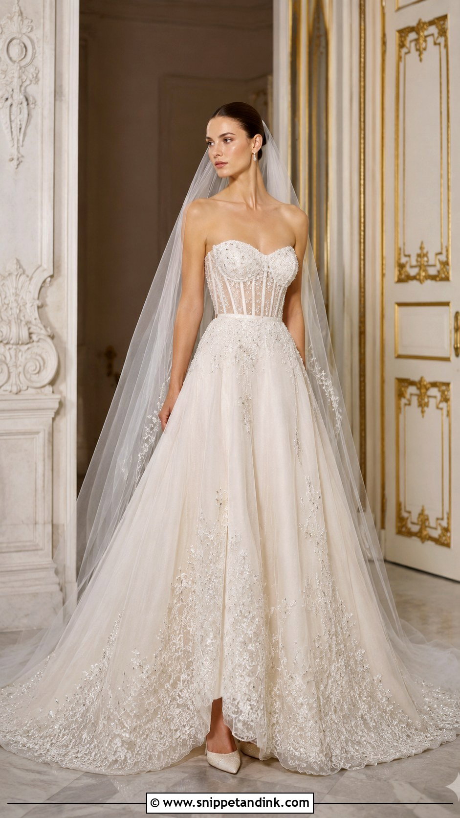 Elie Saab Corset Wedding Gown - Snippet and Ink - 25 Ellie Saab Wedding Gown Ideas