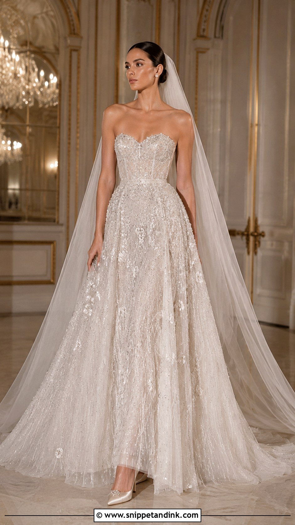 Elie Saab Crystal Wedding Dress - Snippet and Ink - 25 Ellie Saab Wedding Gown Ideas