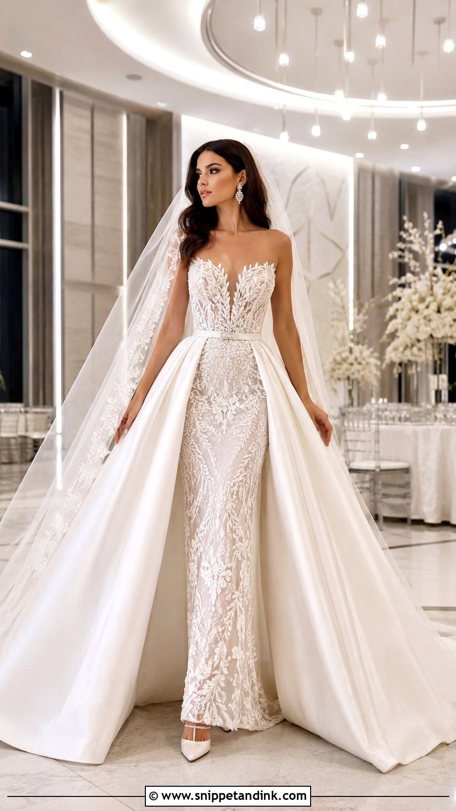 Elie Saab Detachable Overskirt Wedding Dress - Snippet and Ink - 20 Elle Saab Wedding Dresses
