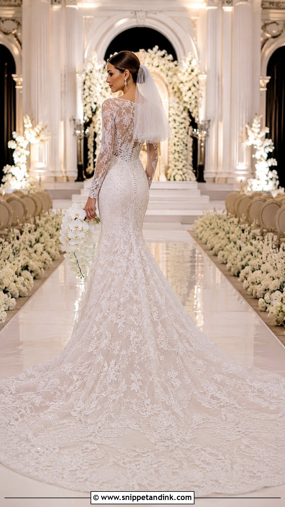 Elie Saab Embroidered Train Wedding Dress - Snippet and Ink - 20 Elie Saab Wedding Dresses