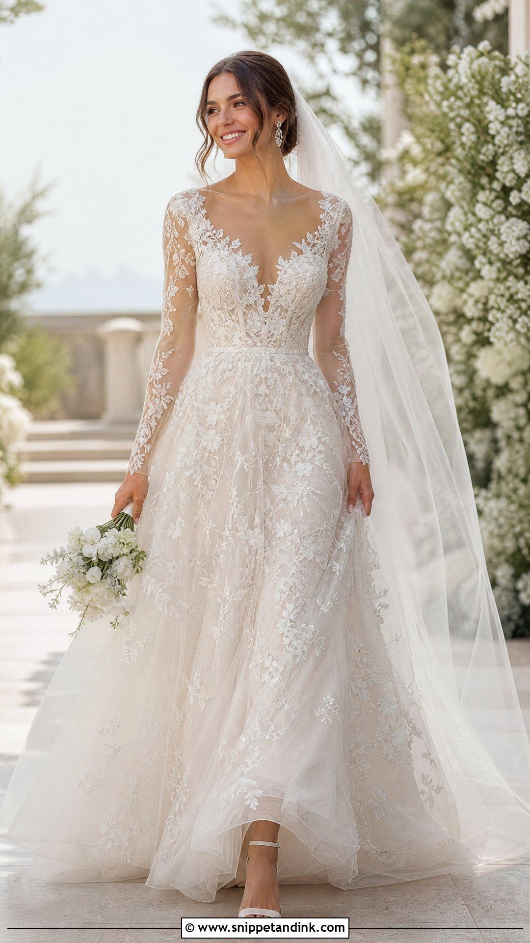 Elie Saab Embroidered Tulle Bridal Look - Snippet and Ink - 25 Eli Saab Bridal Ideas
