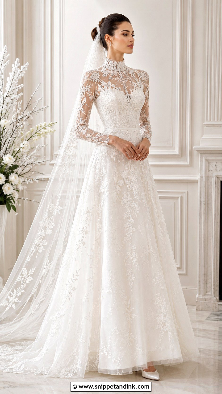 Elie Saab High Neck Wedding Dress - Snippet and Ink - 20 Elle Saab Wedding Dresses