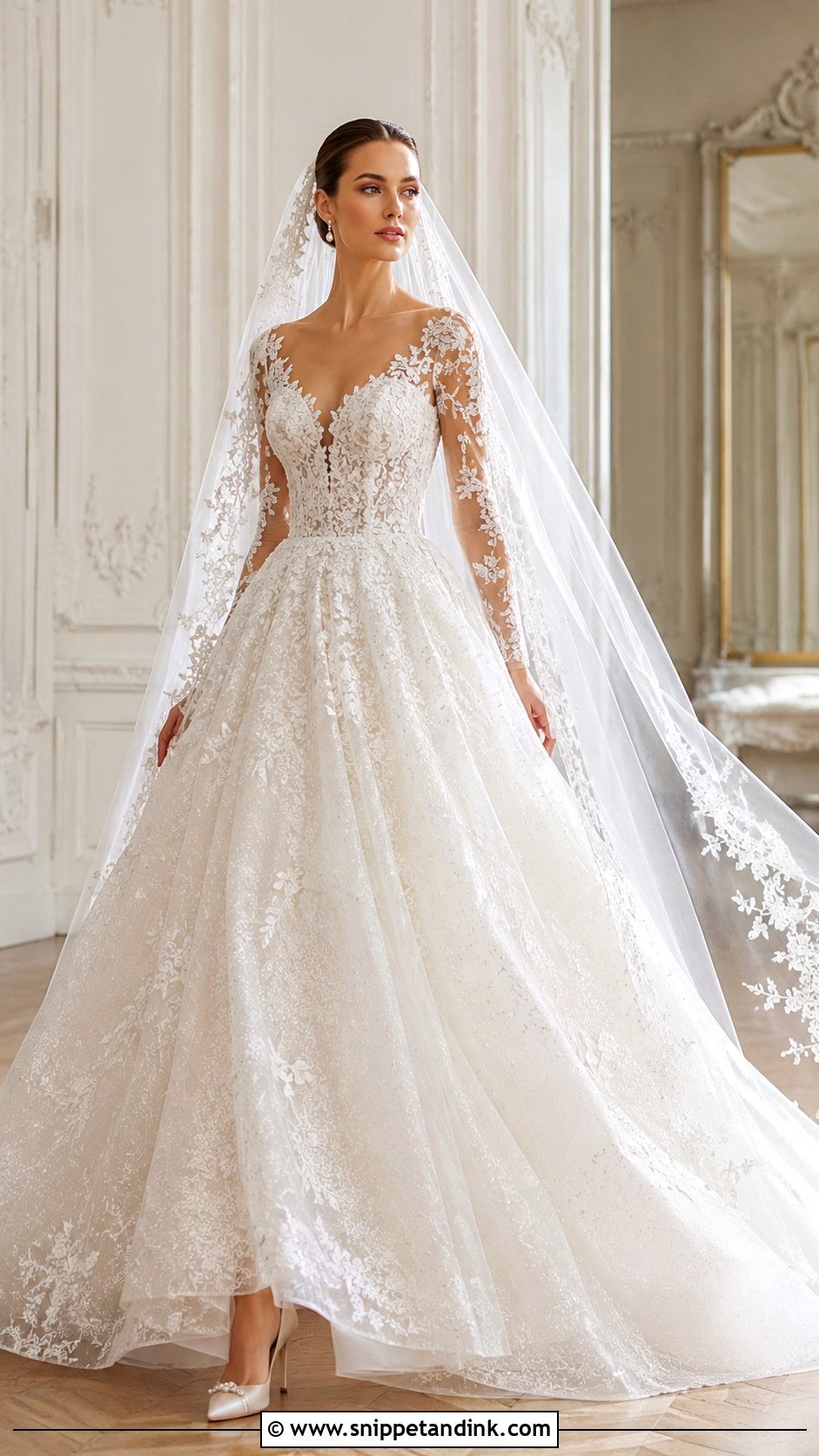 Elie Saab Lace Ball Gown Wedding Dress - Snippet and Ink - 25 Ellie Saab Wedding Gown Ideas